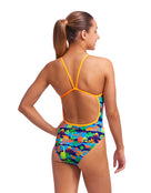 Funkita - Girls Big Bronto Single Strap Swimsuit - Model Back