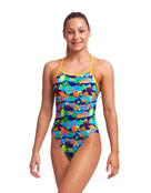 Funkita - Girls Big Bronto Single Strap Swimsuit - Model Frosnt / Swimsuit Front Design