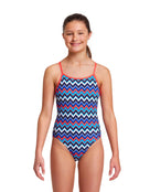 Funkita - Girls Nautical Mile Diamond Back Swimsuit - Front