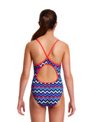 Funkita - Girls Nautical Mile Diamond Back Swimsuit - Back