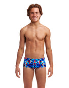 Funky Trunks - Boys Mad Mirror Swim Trunks - Aquashort Front / Model Front