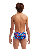 Funky Trunks - Boys Mad Mirror Swim Trunks - Model Back / Aquashort Back