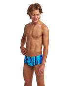 Funky Trunks - Boys Roller Paint Swim Trunks - Model Side / Product Side Design