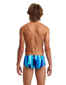 Funky Trunks - Boys Roller Paint Swim Trunks - Model Back / Aquashort Back