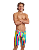 Funky Trunks - Winning Streak Swim Jammers - Model Pose / Jammer Side Design