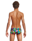 Funky Trunks Boys Paper Cut Classic Swim Trunks - Back