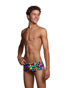 Funky Trunks Boys Paper Cut Classic Swim Trunks - Front/Side