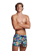 Funky Trunks Mens Paper Cut Shorty Swim Shorts - Front/Side
