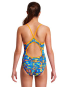 Funkita - Girls Big Cat Bash Diamond Back Swimsuit - Back Model