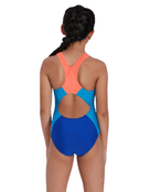 Speedo - Girls Colourblock Spiritback - Blue/Red - Model Back/Product Back Design