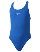 Speedo - Girls Endurance Plus Medalist Swimsuit - Neon Blue - Product Only Front