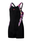 Speedo - Girls Panel Legsuit - Black/Pink - Product Only 
