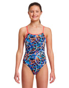 Funkita Girls Spin Doctor Diamond Back Swimsuit - Front