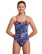 Funkita Girls Spin Doctor Diamond Back Swimsuit - Front 2