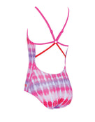 Zoggs Girls Sunset Haze Starback Swimsuit - Pink / White - Product Back / Design 