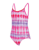 Zoggs Girls Sunset Haze Starback Swimsuit - Pink / White - Product Front / Design