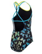 Nike - Girls T-Crossback Butterfly Swimsuit - Product Back/Design