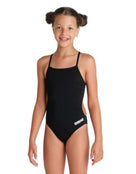 Girls Team Challenge Solid Swimsuit - Black/White