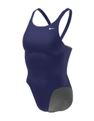 Nike - Womens Hydrastrong Solid Fastback Swimsuit - Midnight Navy - Product Front/Side