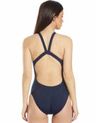 Nike - Womens Hydrastrong Solid Fastback Swimsuit - Midnight Navy - Back
