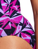 Speedo - Hyperboom Allover Medalist Swimsuit - Navy/Purple - Swimsuit Design