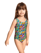 Zoggs - Toddler Girls Jungle Scoopback Swimsuit - Model Front