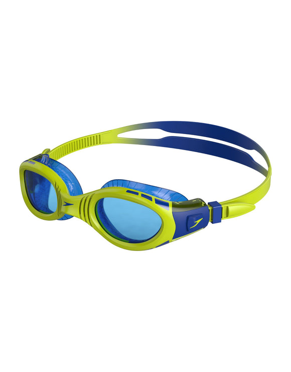 Speedo - Kids Futura Biofuse Flexiseal Swim Goggle - Green/Blue - Front/Side
