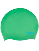 Speedo - Kids Plain Moulded Silicone Swim Cap - Fake Green