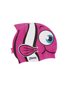 Zoggs Junior Silicone Character Swimming Cap - Pink
