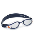 Aqua Sphere - Kaiman EXO Swim Goggles - White/Blue/Clear Lens - Front/Right Side - Product Look/Design