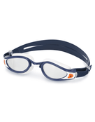 Aqua Sphere - Kaiman EXO Swim Goggles - White/Blue/Clear Lens - Front/Left Side