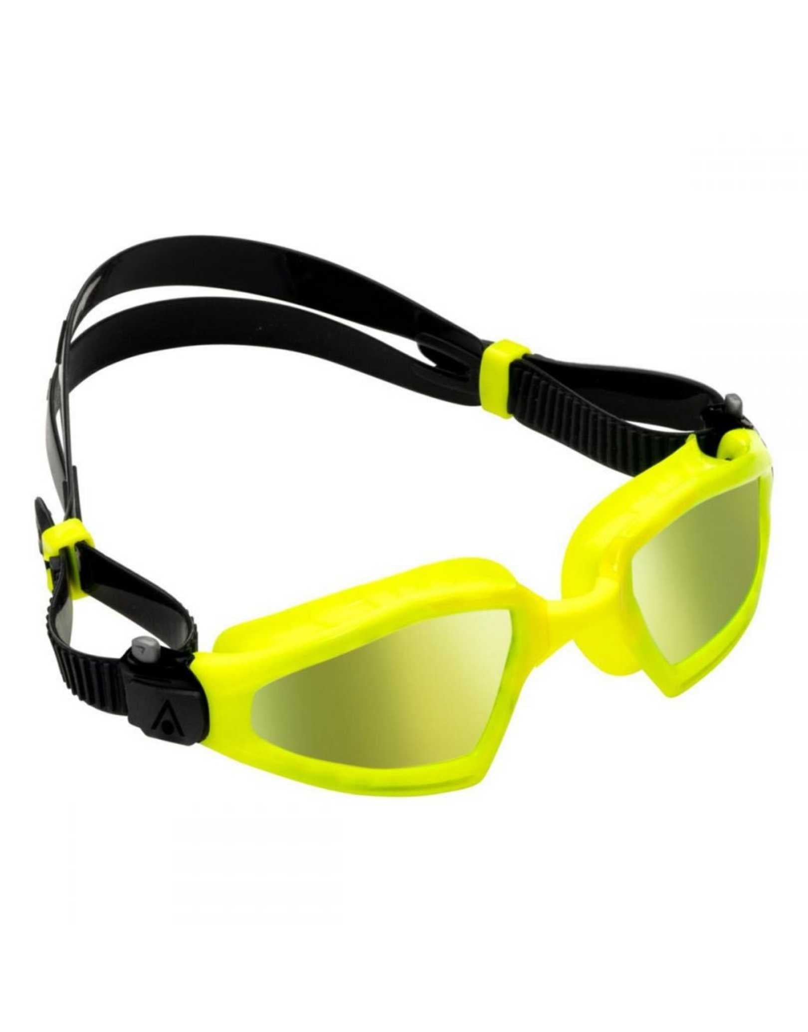 Aqua Sphere Kaiman Silver Titanium Mirror Swim Goggles – Black, 197380