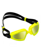 Aqua Sphere - Kayenne Pro Titanium Swimming Goggles - Yellow/Black - Front Mirror Goggles