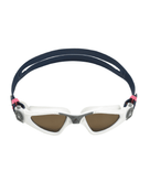 Aqua Sphere Kayenne Small Fit Swim Goggles - White/Navy/Polarised Lens - Front
