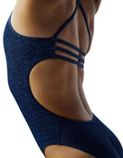TYR Lapped Trinityfit Swimsuit - Navy - Back Close Up