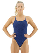 TYR Lapped Trinityfit Swimsuit - Navy - Front