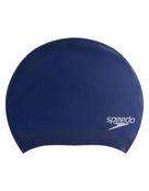 Speedo Long Hair Silicone Swimming Cap - Deep Blue
