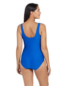 Zoggs - Womens Marley Scoopback Swimsuit - Back - Royal