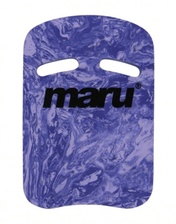 MARU - Swirl Two Grip Fitness Swim Kickboard - Dark Purple/Purple - Front Logo
