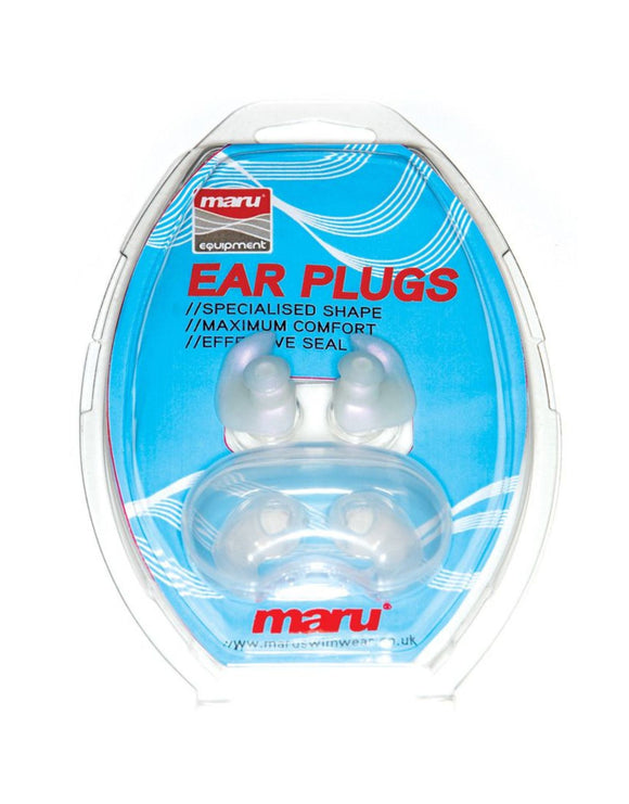 Maru - Swim Silicone Ear Plugs - Clear - Box & Product