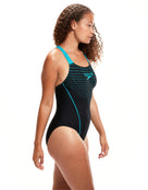 Medley Logo Medalist Swimsuit - Black/Green