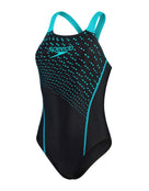 Medley Logo Medalist Swimsuit - Black/Green