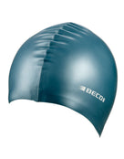BECO Metallic Silicone Swim Cap - Petrol Green