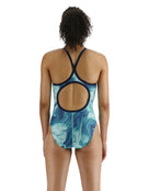 TYR Mezio Durafast Elite Diamondfit Swimsuit - Teal/Multi - Back