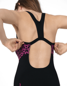 Speedo - Womens Boomstar Splice Flyback - Black/Purple - Back Close Up