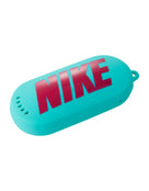Nike - Silicone Swim Goggle Case Washed Teal Dark Red Front Writing 