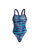 Funkita - Womens Palm Pilot Diamond Back One Piece Swimsuit - Product Only Front 