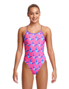 Funkita Girls Pine Time Single Strap One Piece Swimsuit - Front
