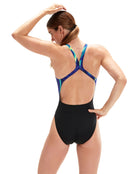 Placement Digital Powerback Swimsuit - Black/Blue