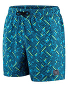 Printed Leisure 16" Swim Watershorts - Blue